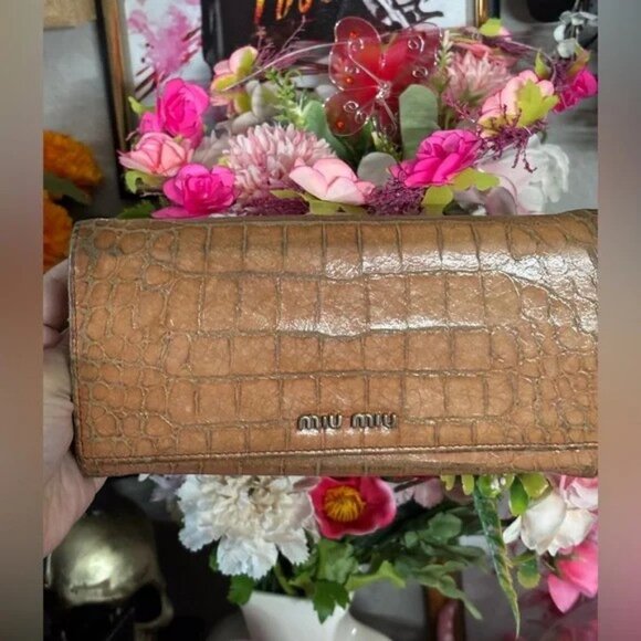 Vintage Miu Miu Flap Bifold Long Wallet - GUC - Needs TLC - Picture 1 of 13